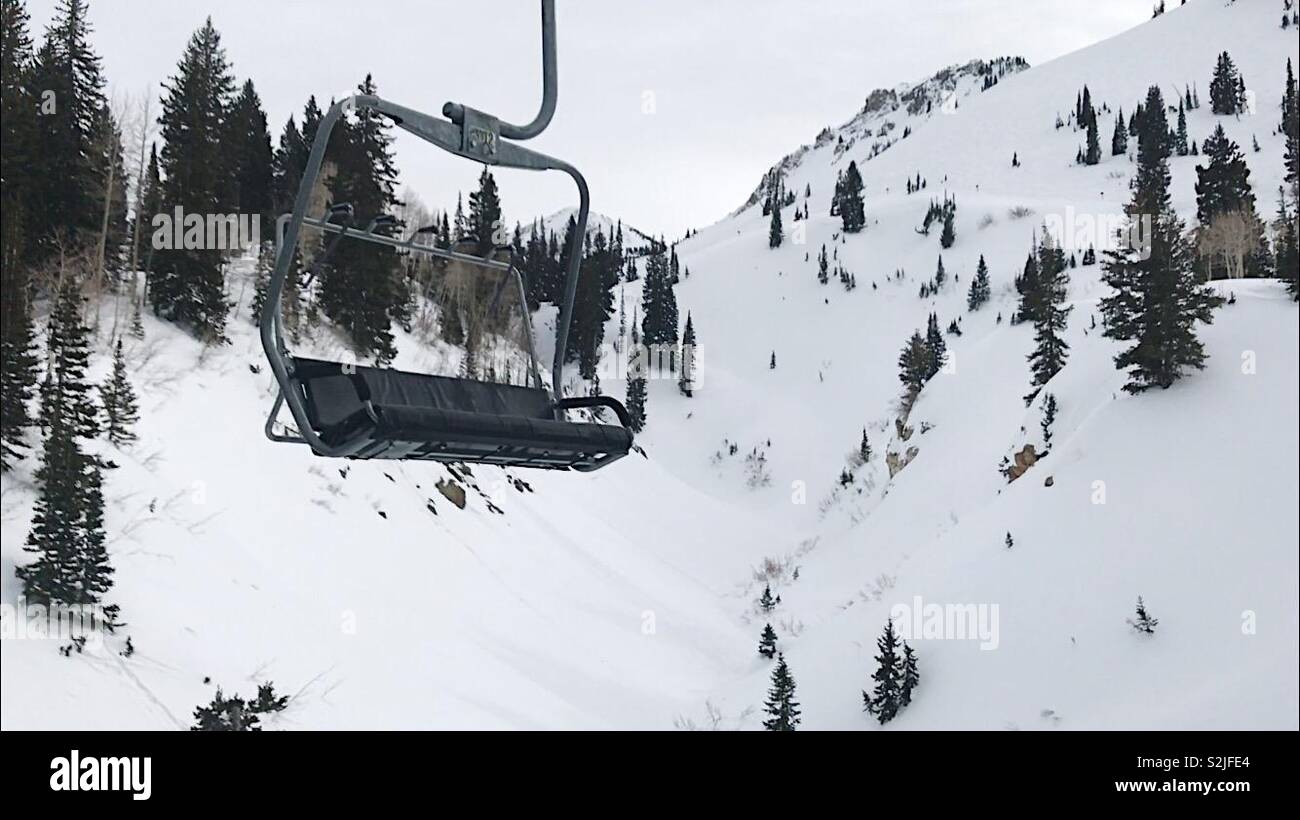 Chairlift at ski resort Stock Photo Alamy