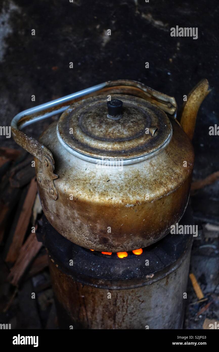 Tea Pot Fire High Resolution Stock Photography and Images Alamy