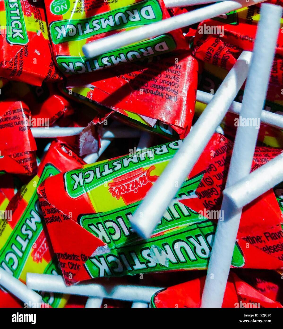 Drumstick lollipops. - Smartphone Captured Stock Image