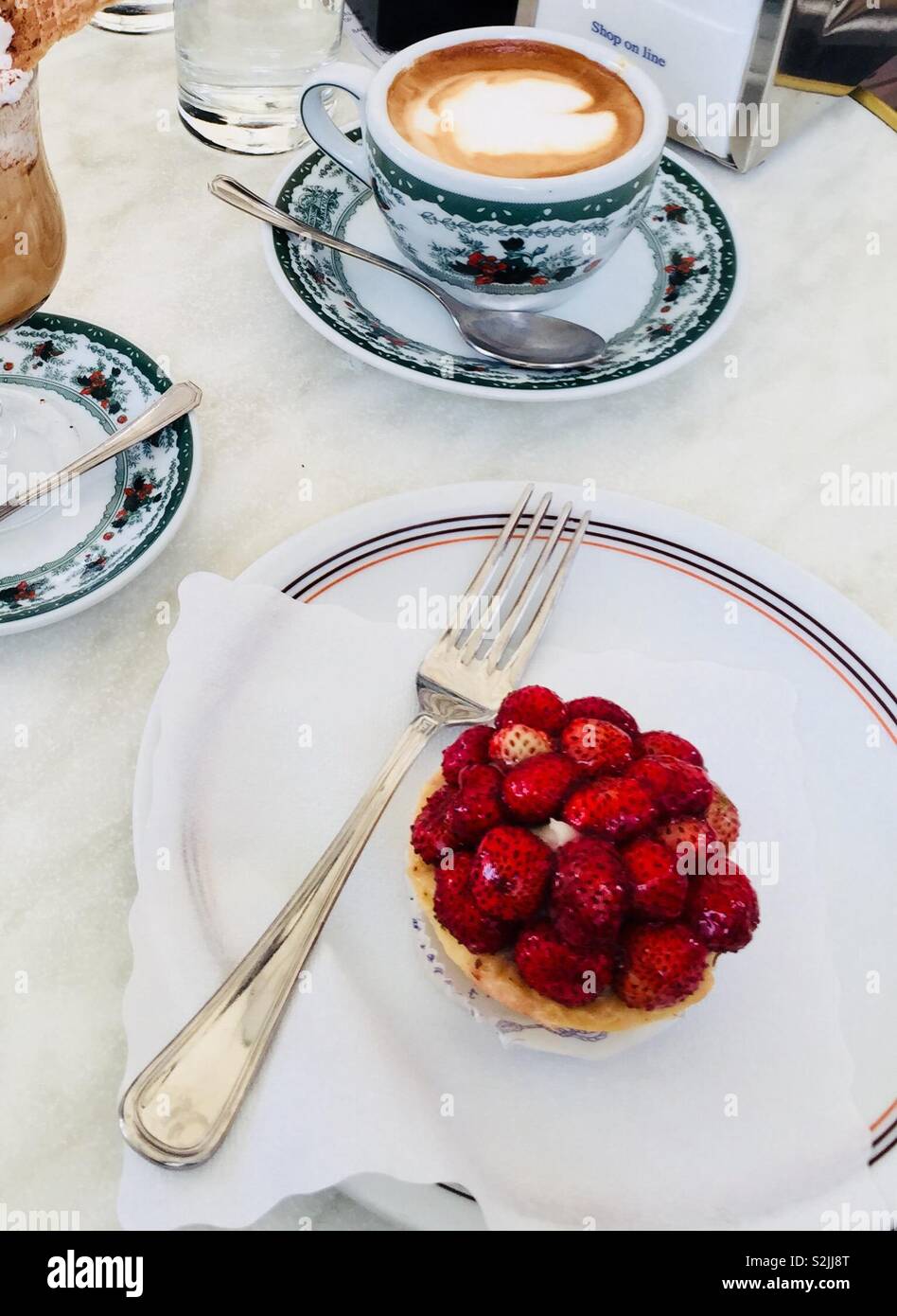 Coffee and pastry - Smartphone Captured Stock Image