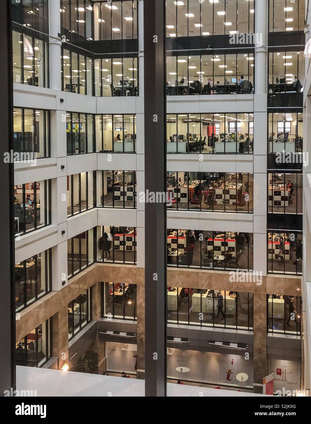 Office building interior shot. UK. - Smartphone Captured Stock Image