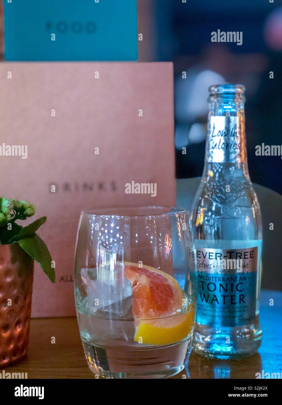 Gin and tonic. - Smartphone Captured Stock Image