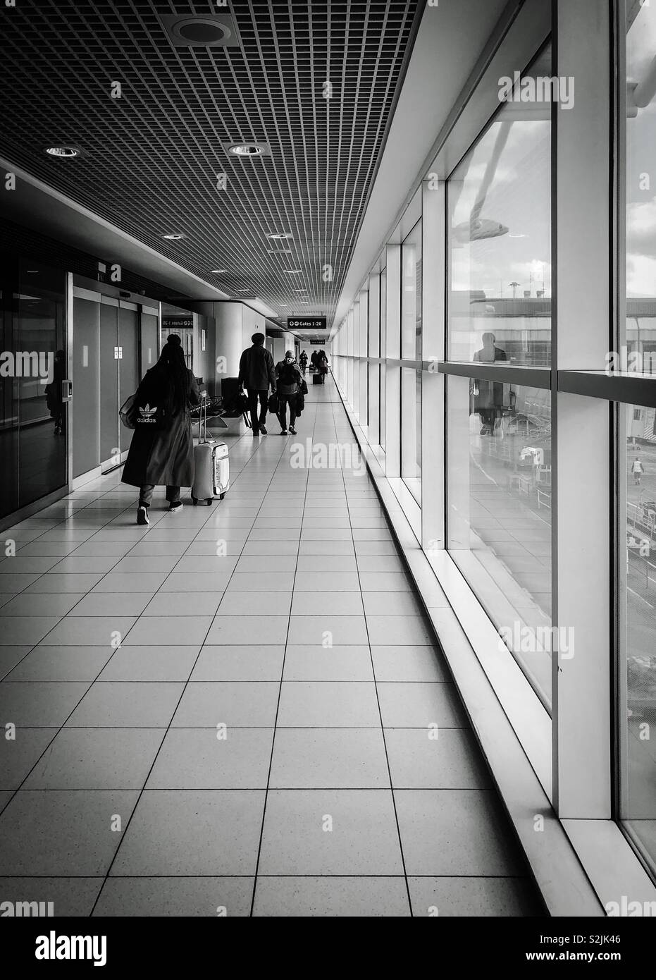 Birmingham airport corridor. UK. Stock Photo