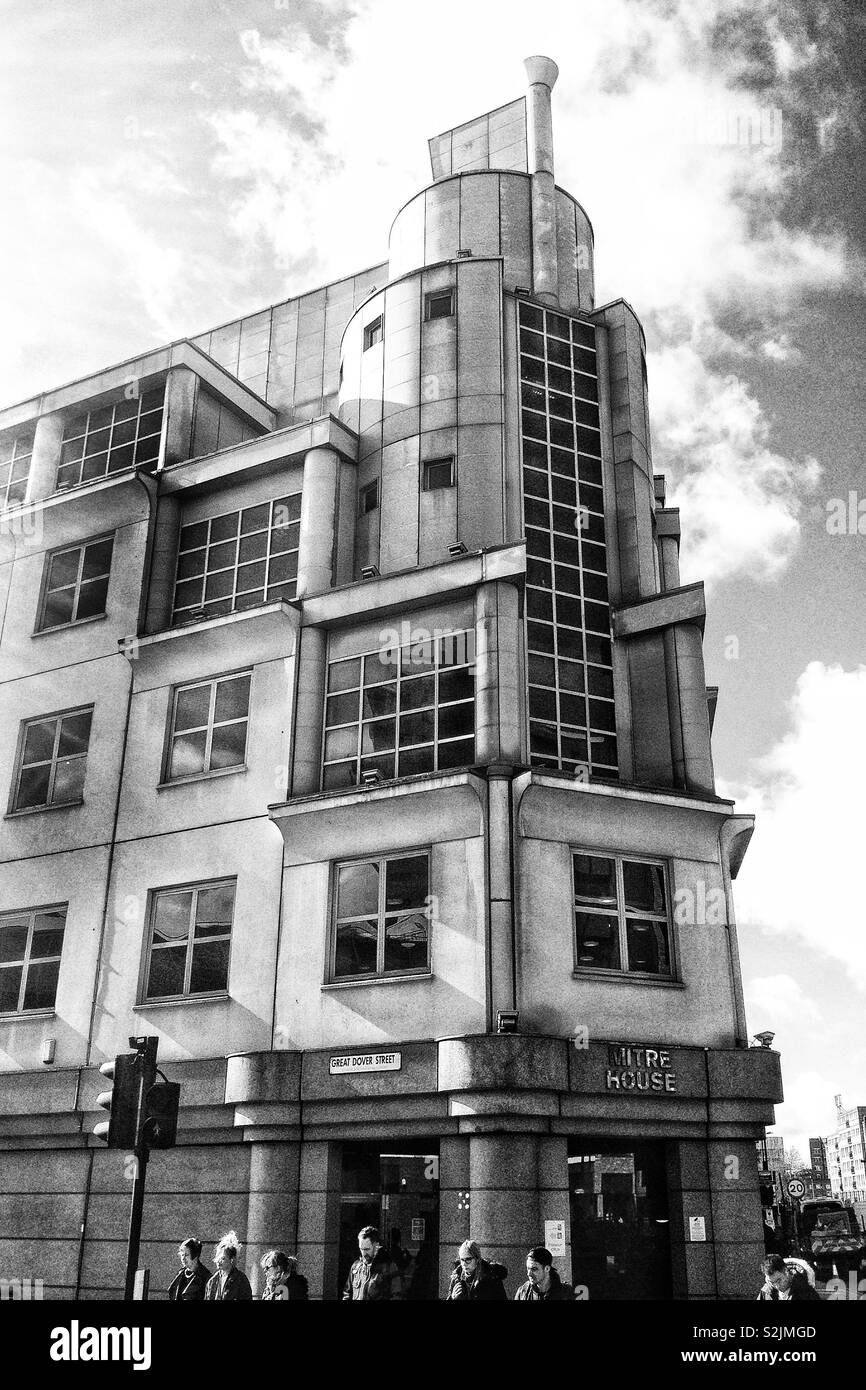 The Art Deco style architecture of an office block in London, England, UK. Stock Photo