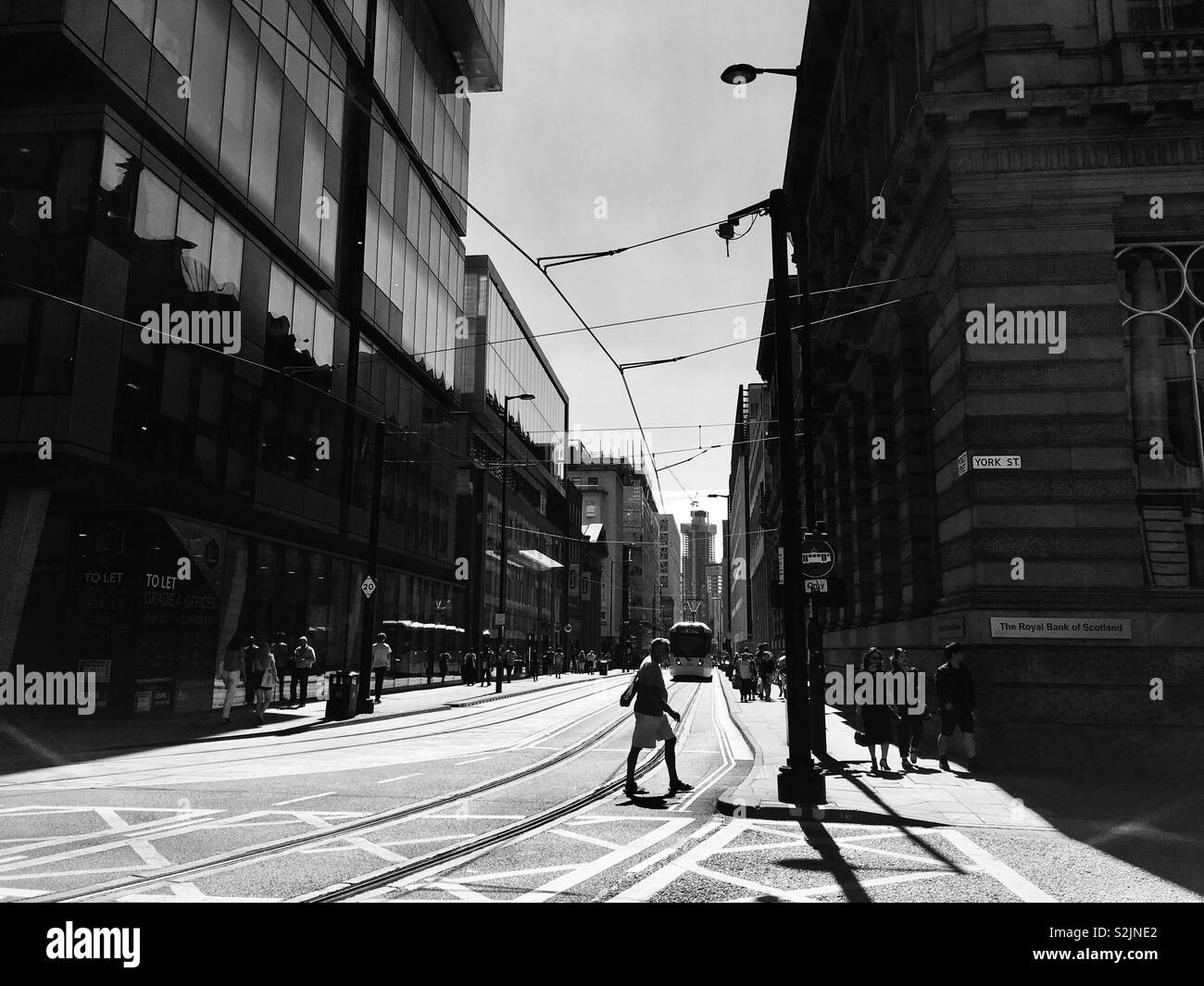 Manchester City centre, United Kingdom - Smartphone Captured Stock Image