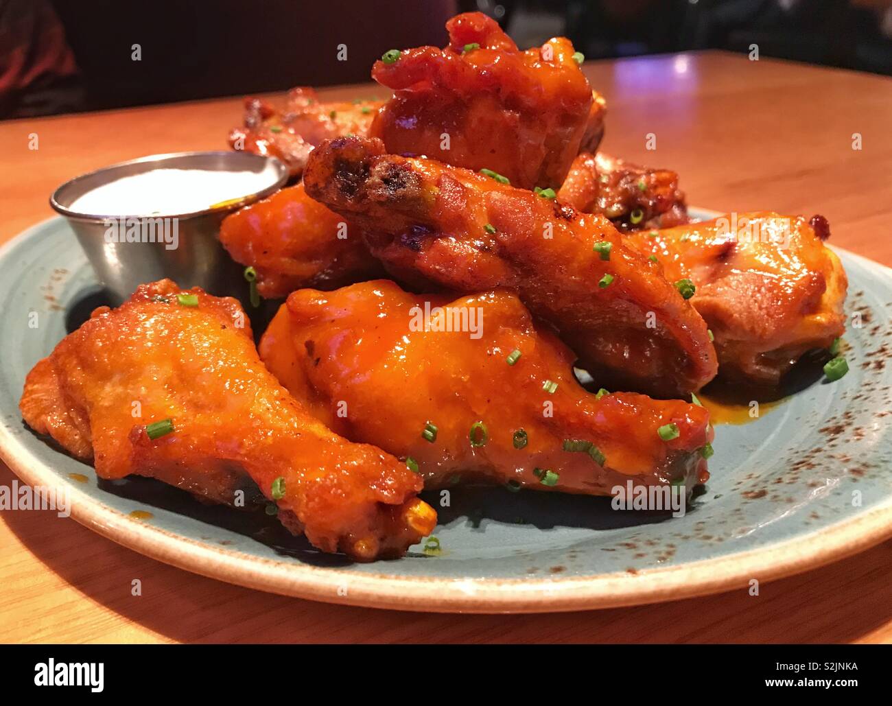 Hot spicy chicken wings Stock Photo