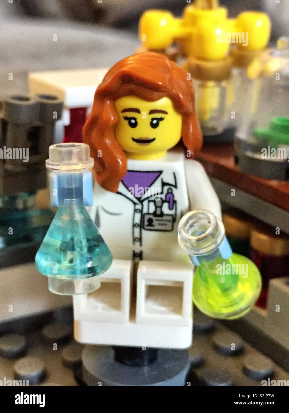 Female scientist in a lab with medical facilities.  Hospital or medicine research and breakthrough.  NHS healthcare politics and nurses and doctors.  Virus coronavirus - Smartphone Captured Stock Image