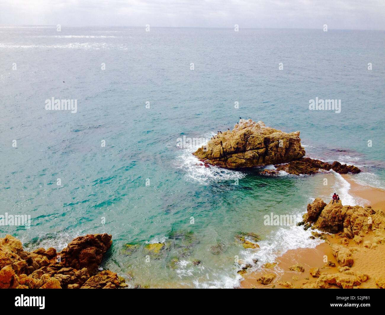 Mediterranean Sea at Calella. Catalonia. Spain - Smartphone Captured Stock Image