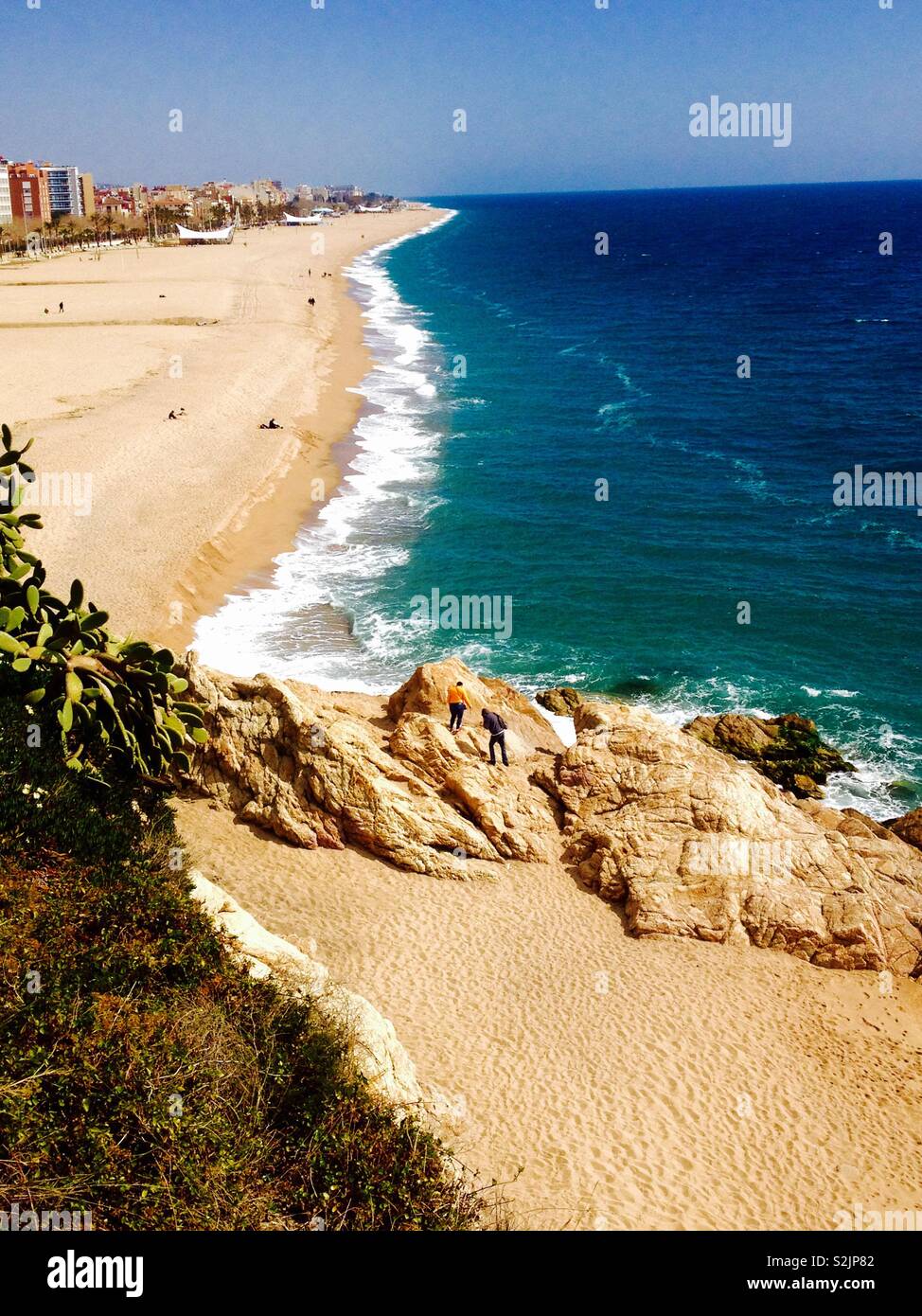 Mediterranean Sea at Calella. Catalonia. Spain - Smartphone Captured Stock Image