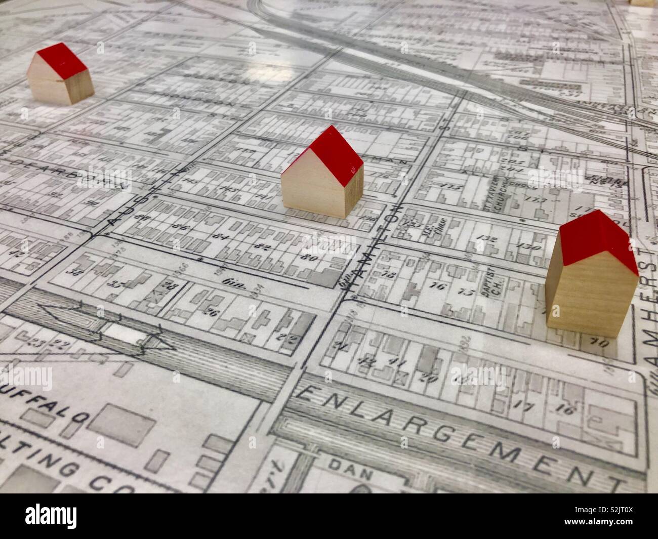 Houses plan map Stock Photo Alamy