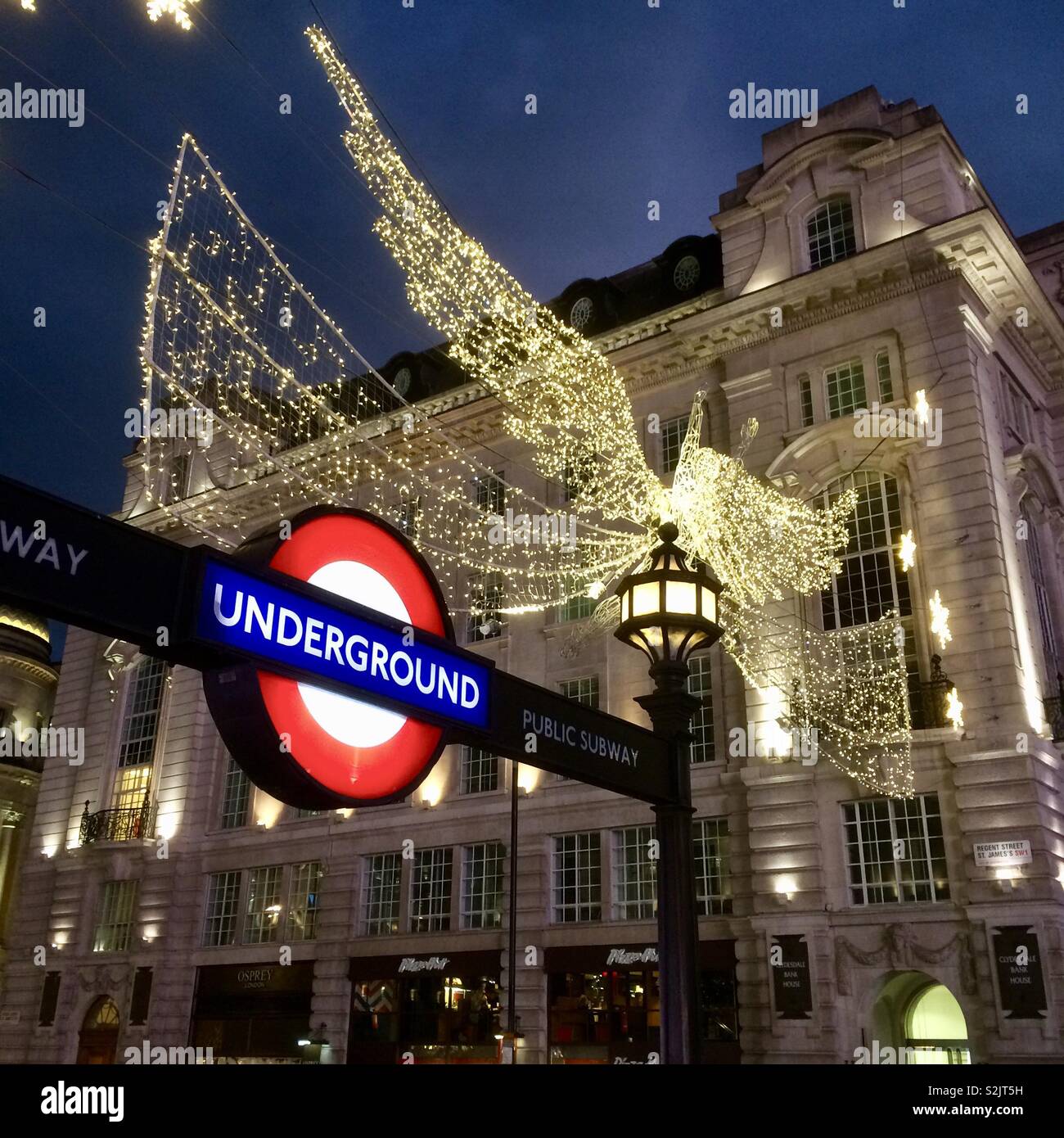 Christmas lights in London Stock Photo Alamy