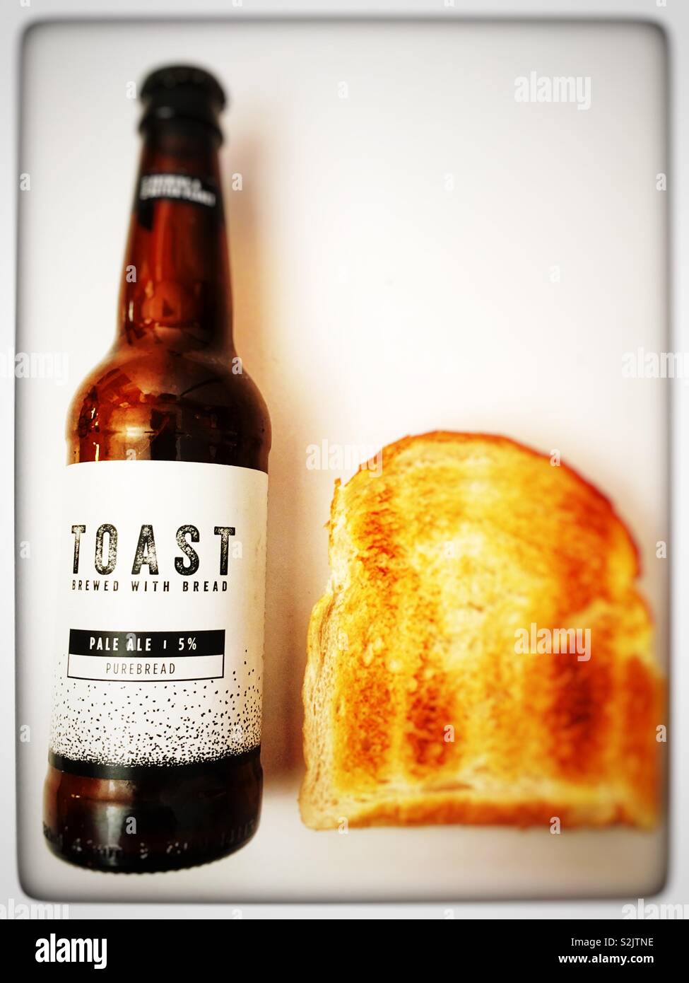Toast pale ale brewed with toasted bread Stock Photo