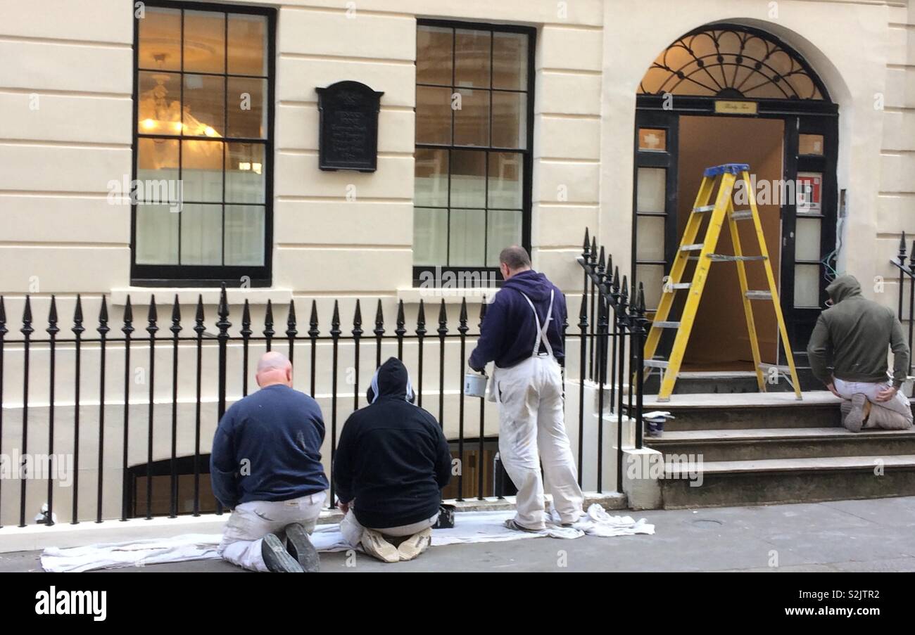 Painters at work in London Stock Photo Alamy