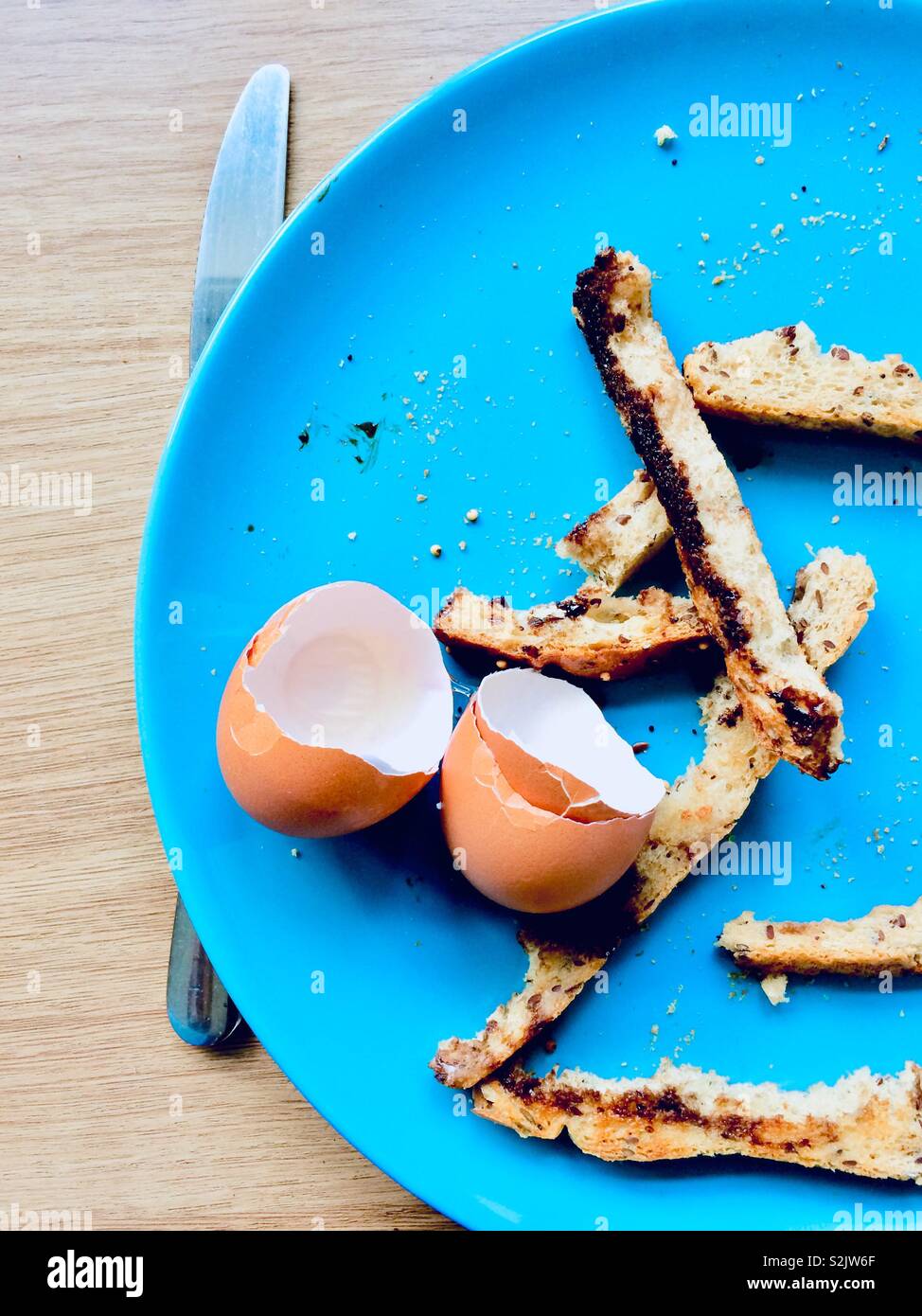 Remains of breakfast - Smartphone Captured Stock Image