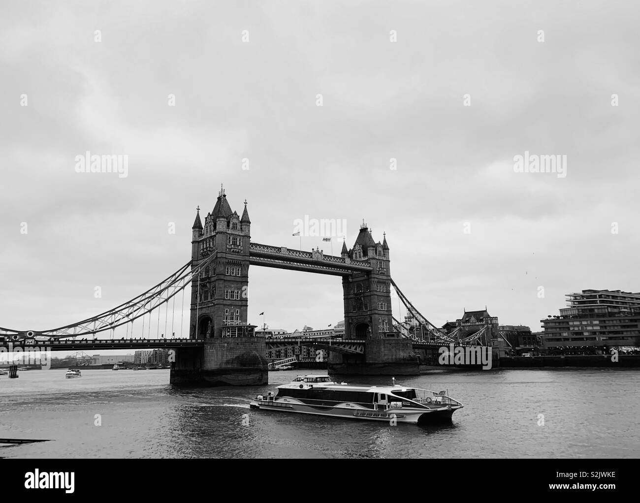 Tower Bridge is one of the London’s famous bridges and one of the must see landmarks in London. Stock Photo