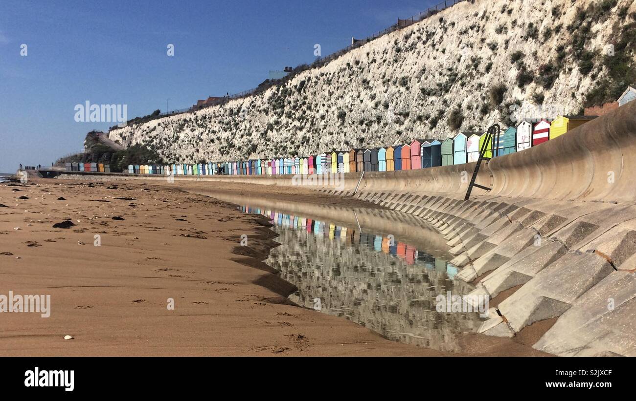 Stone Bay at low tide in Broadstairs - Smartphone Captured Stock Image