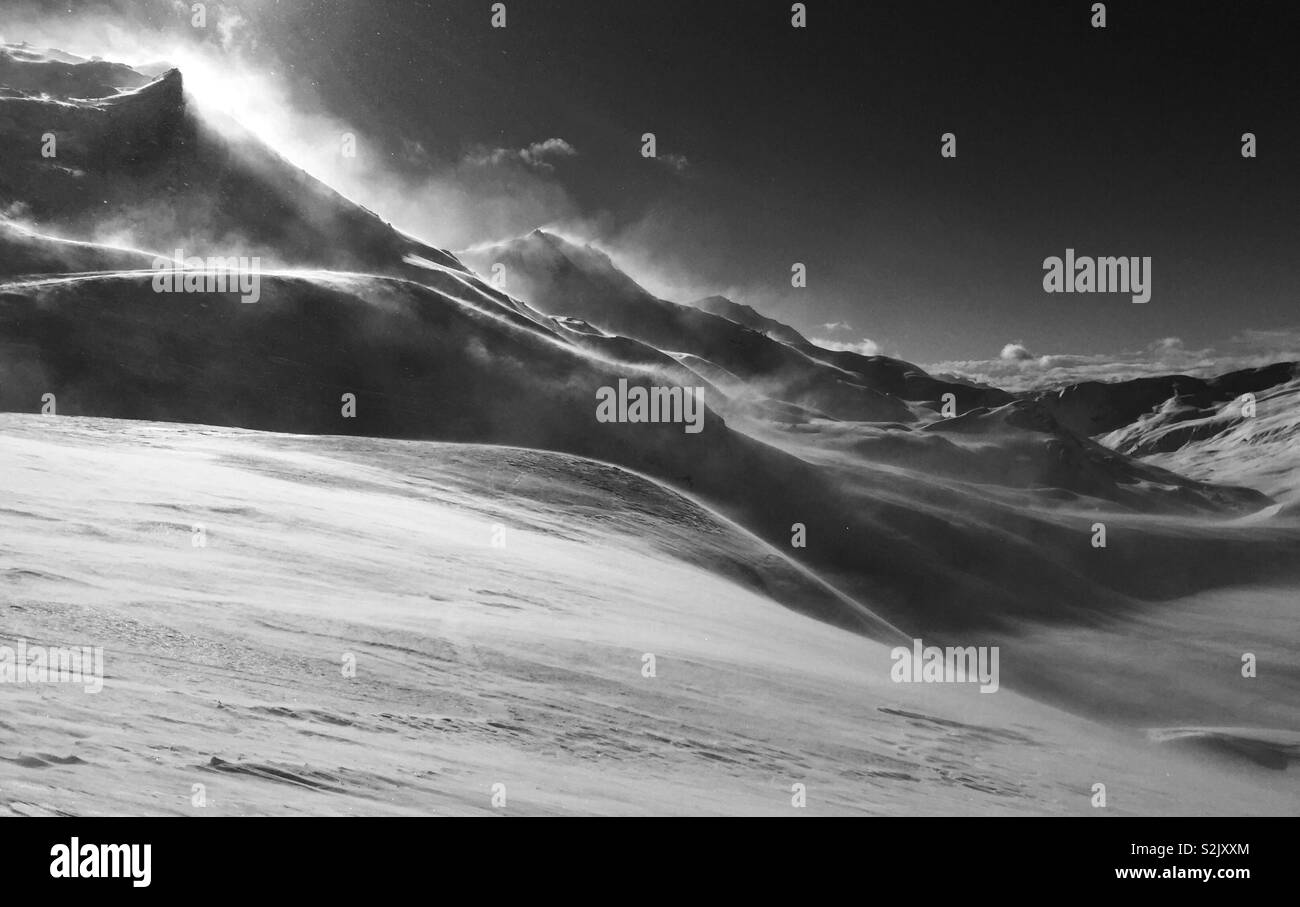 Sunny weather in alps Black and White Stock Photos & Images - Alamy