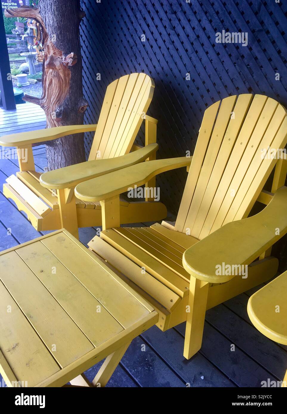 Yellow adirondack chairs hires stock photography and images Alamy