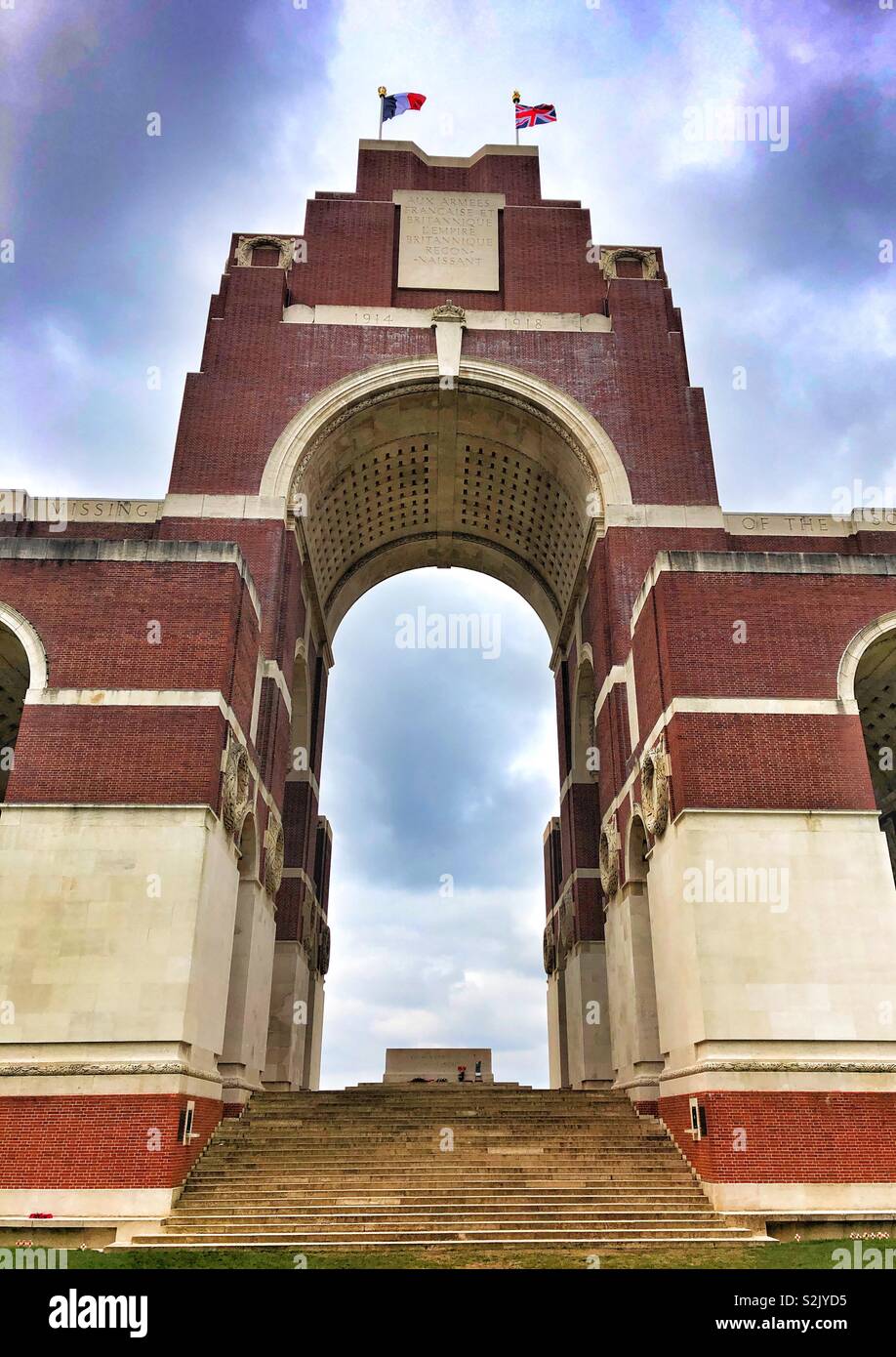 Thiepval Memorial to the missing soldiers of the battle of the Somme 1916. Stock Photo