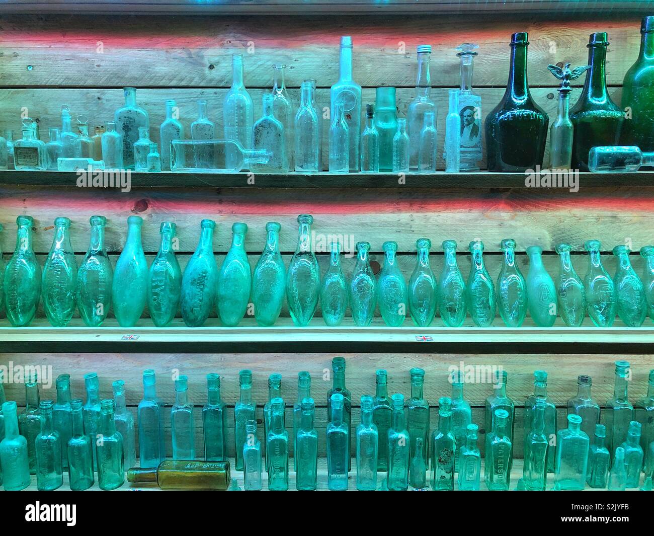 Bottle Collection at the World War One underground museum, Albert