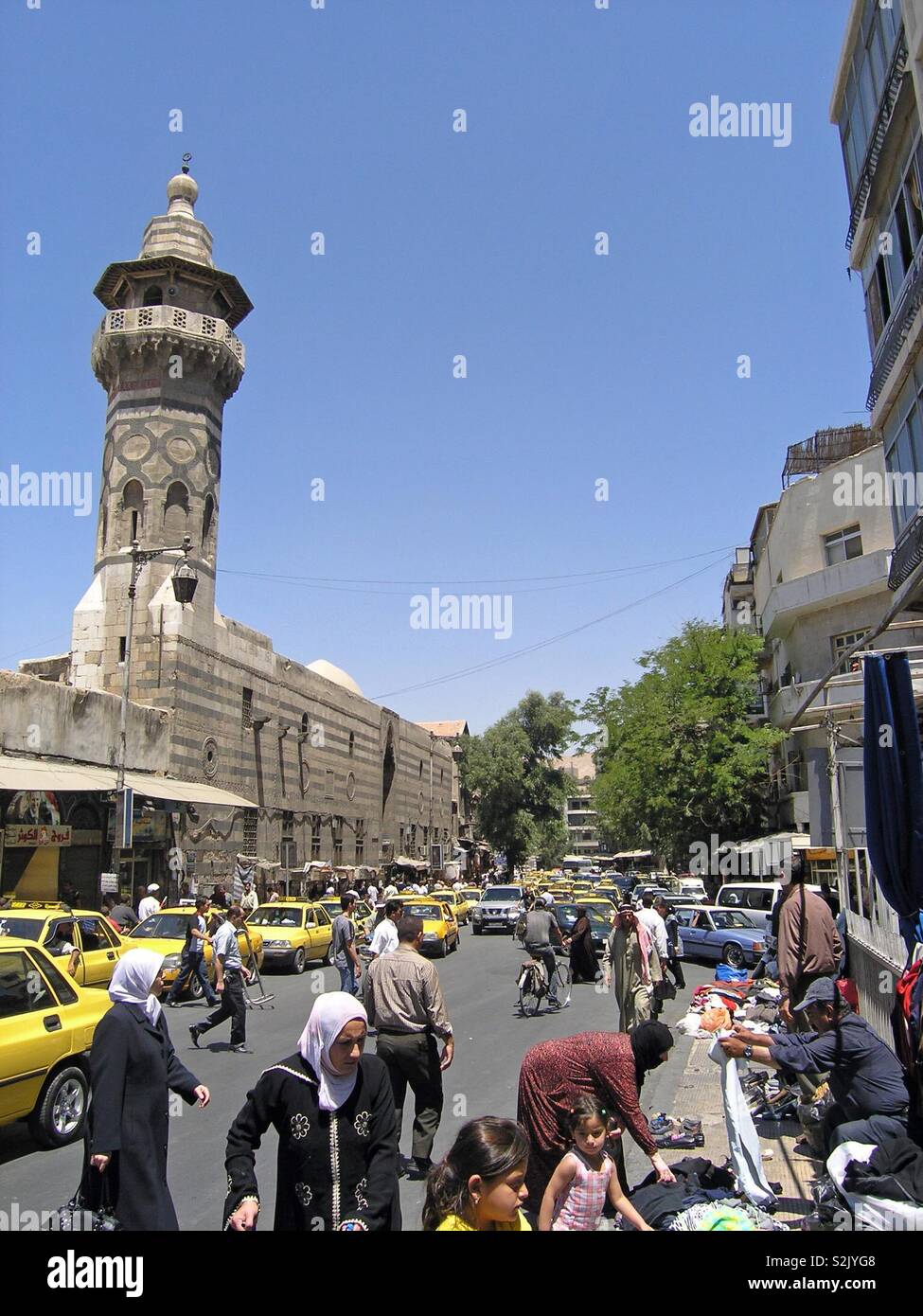 Damascus crowded street Stock Photo