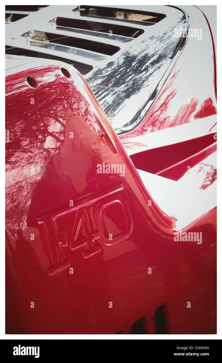 Detailof F40 Ferrari Stock Photo