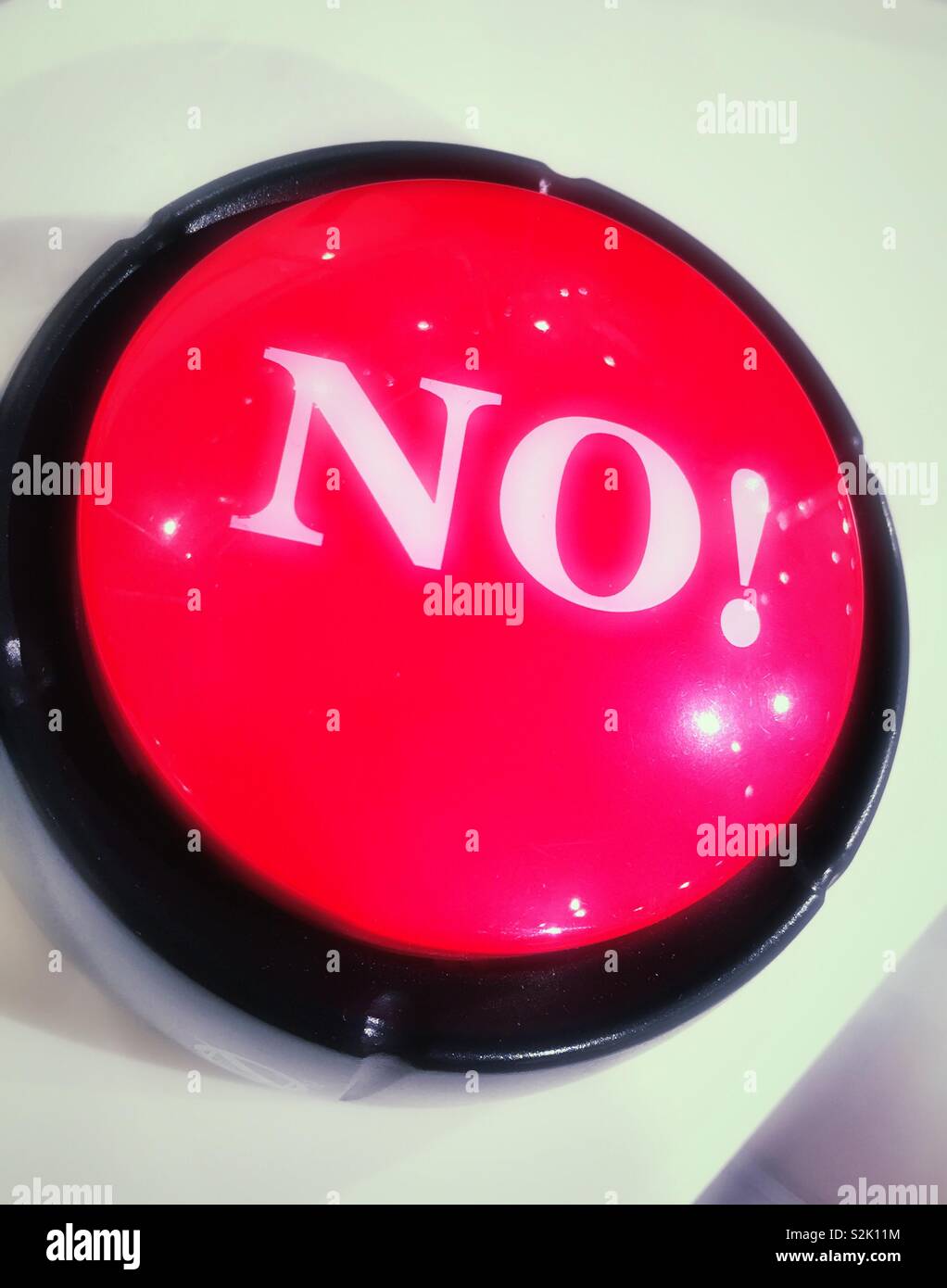 No! Button close up - Smartphone Captured Stock Image
