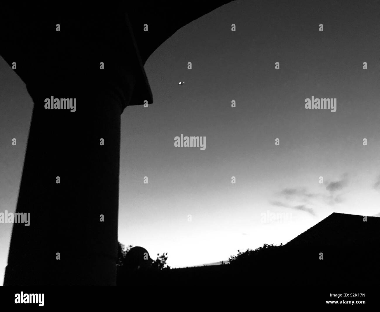 Evening sky black and white Stock Photo - Alamy