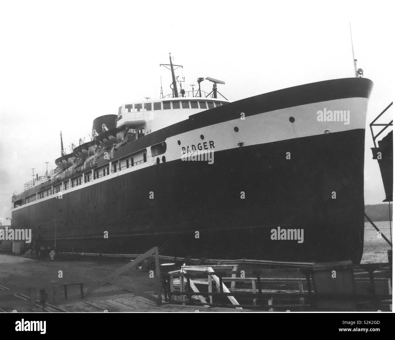 Old fashioned tug boat Black and White Stock Photos & Images - Alamy
