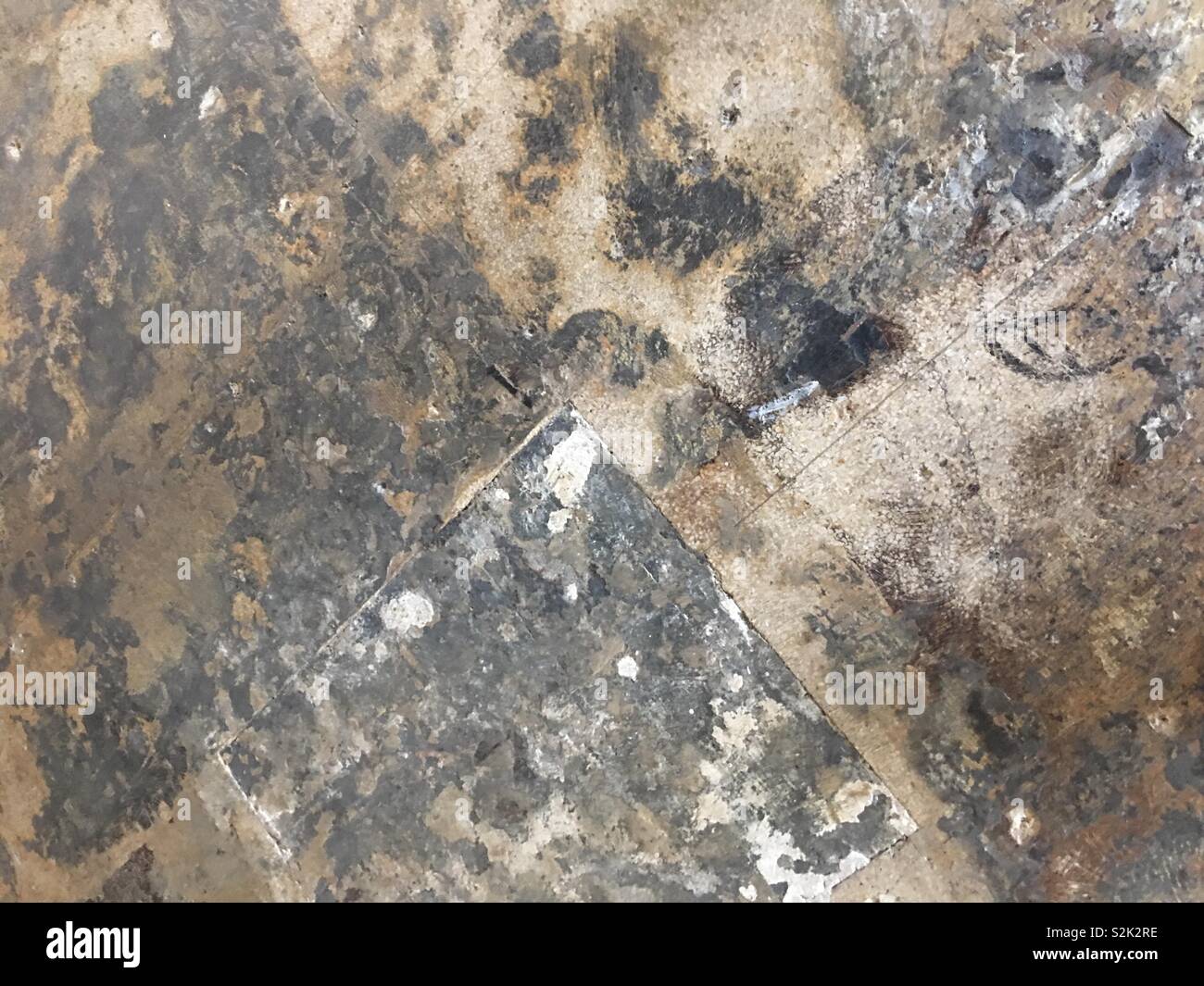 Grunge patterns on concrete floor Stock Photo
