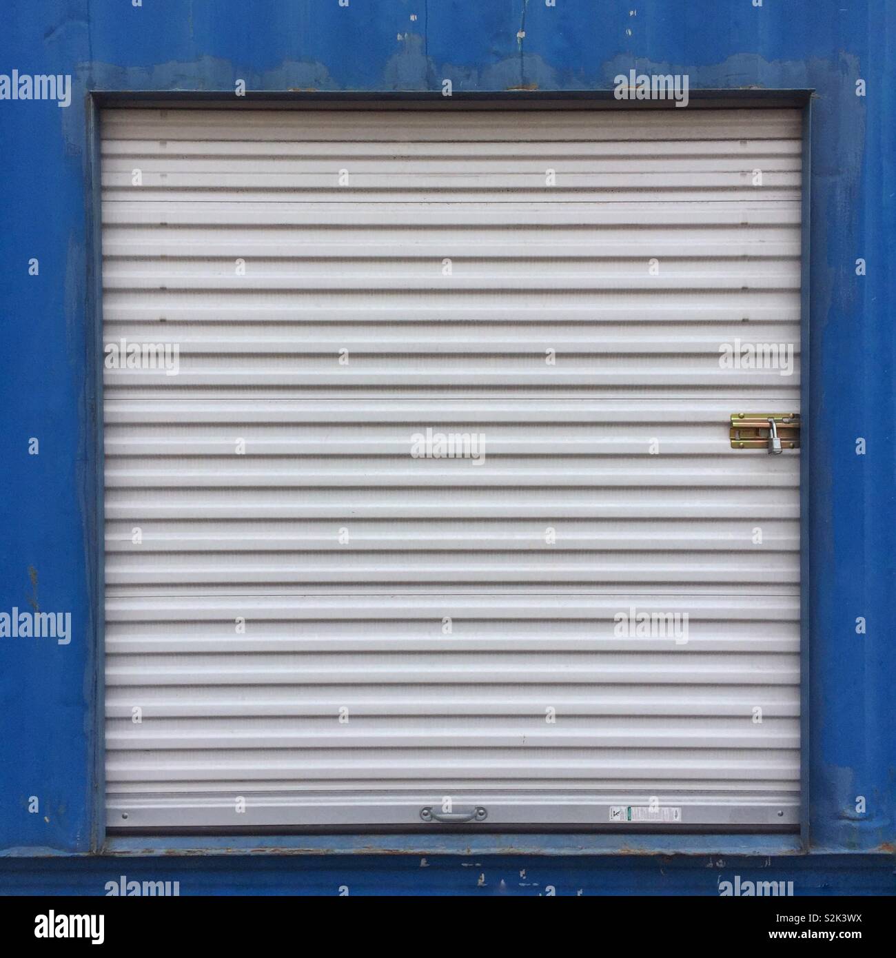 Locked storage locker door Stock Photo
