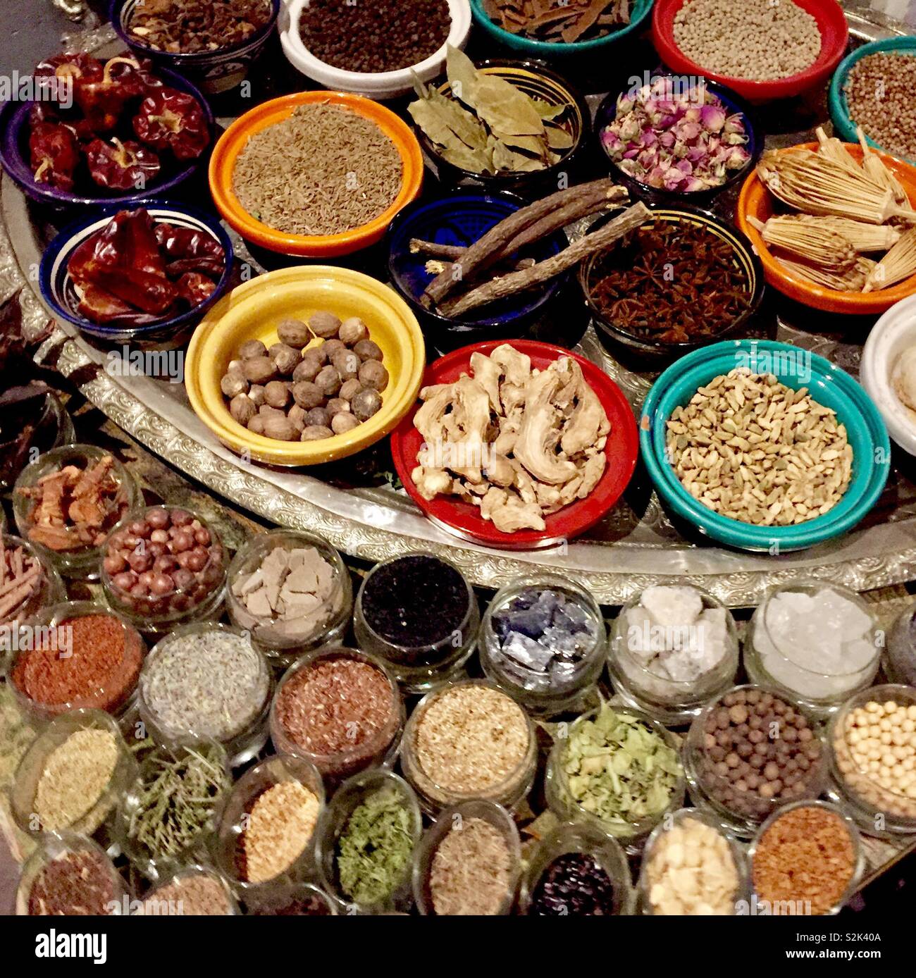 Collection of Moroccan spices Stock Photo