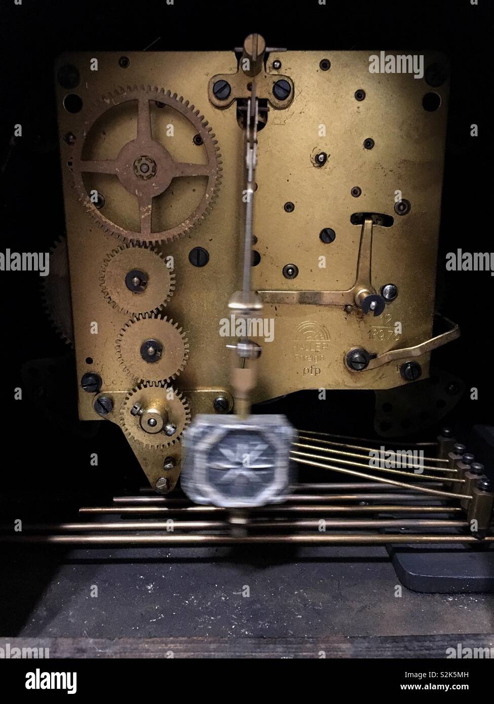 Clock mechanism Stock Photo