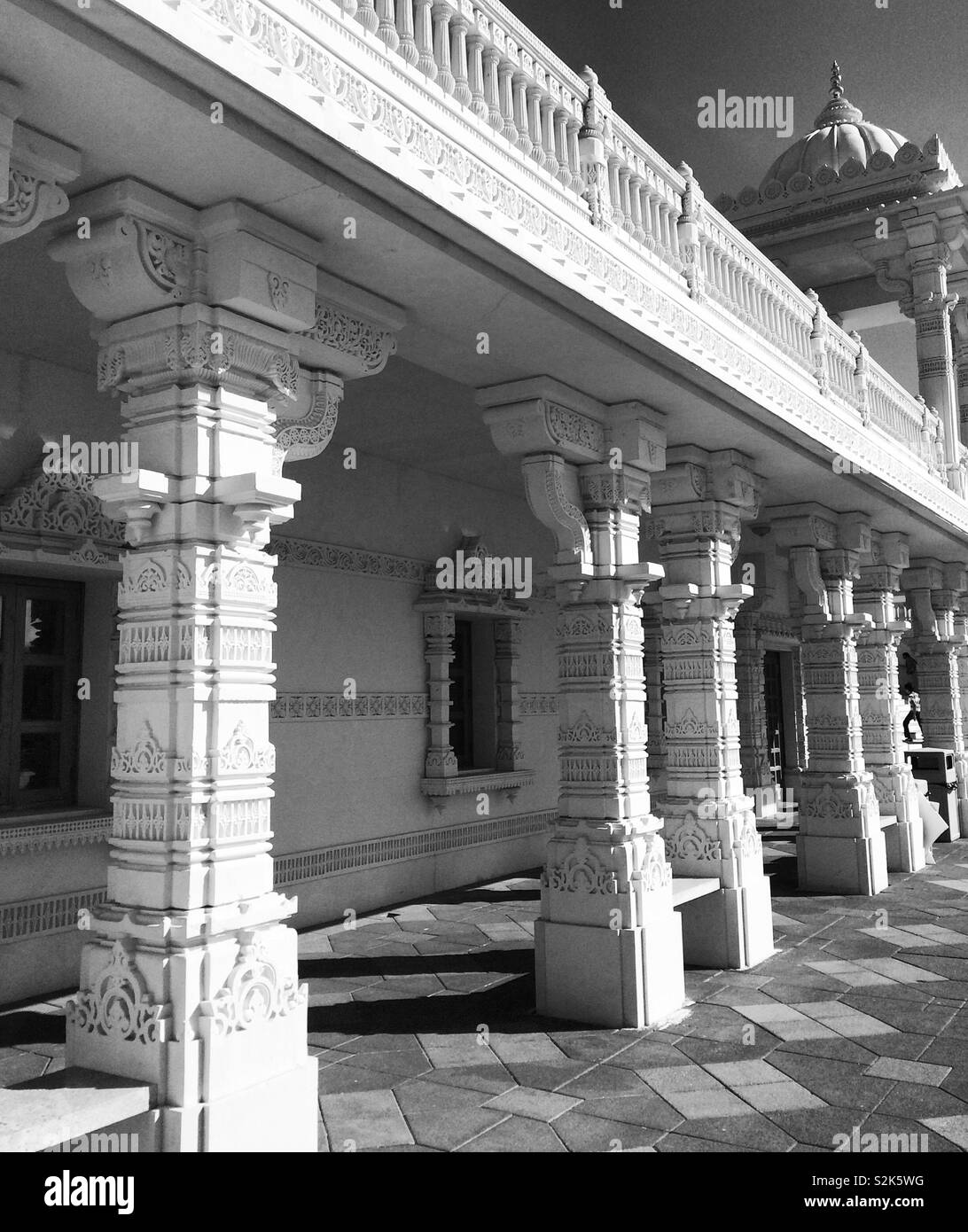 Columns, BAPS Shri Swaminarayan Mandir, Lilburn, Georgia, United States - Smartphone Captured Stock Image