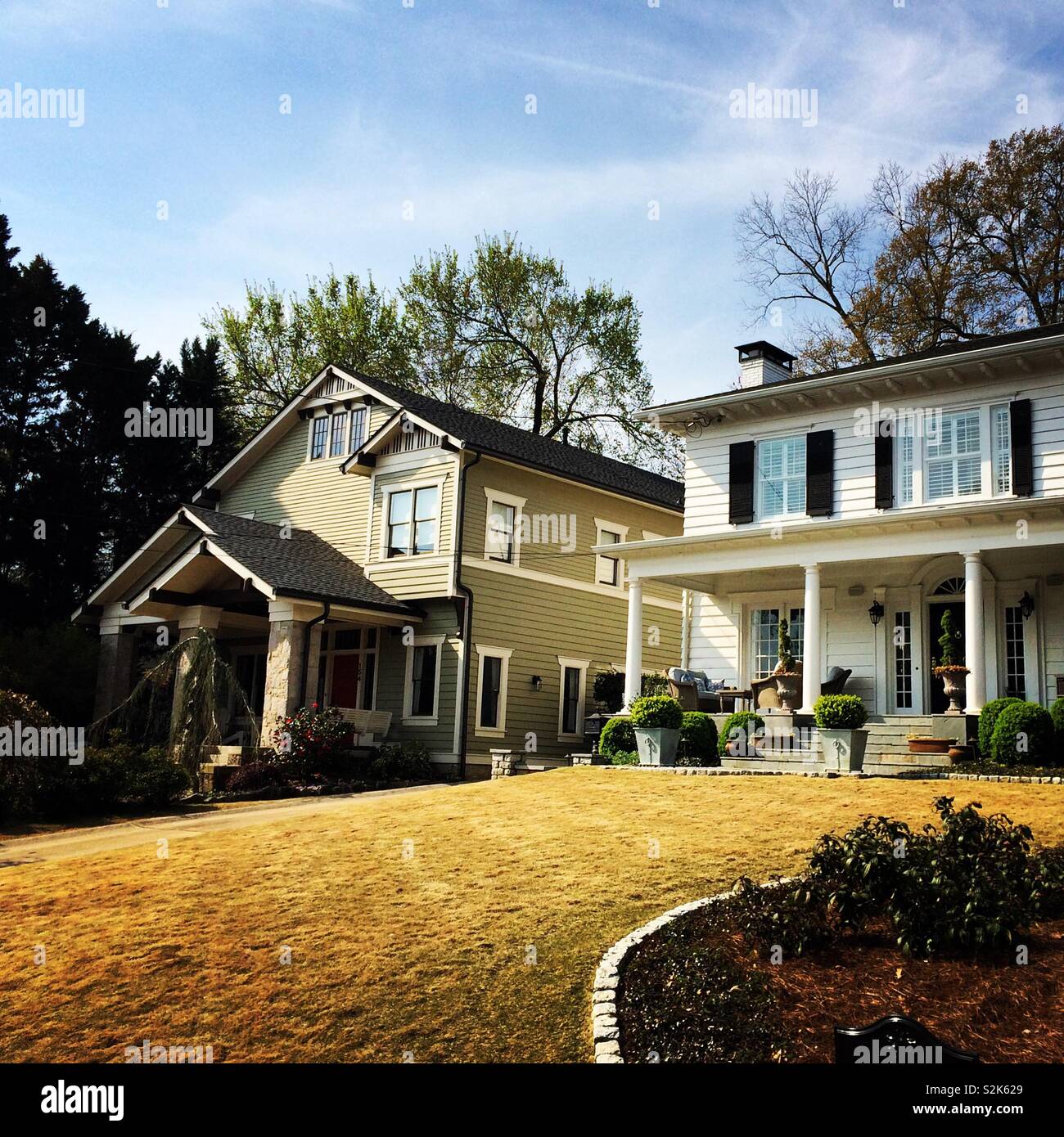 Homes in Ansley Park, Atlanta, Georgia, United States Stock Photo