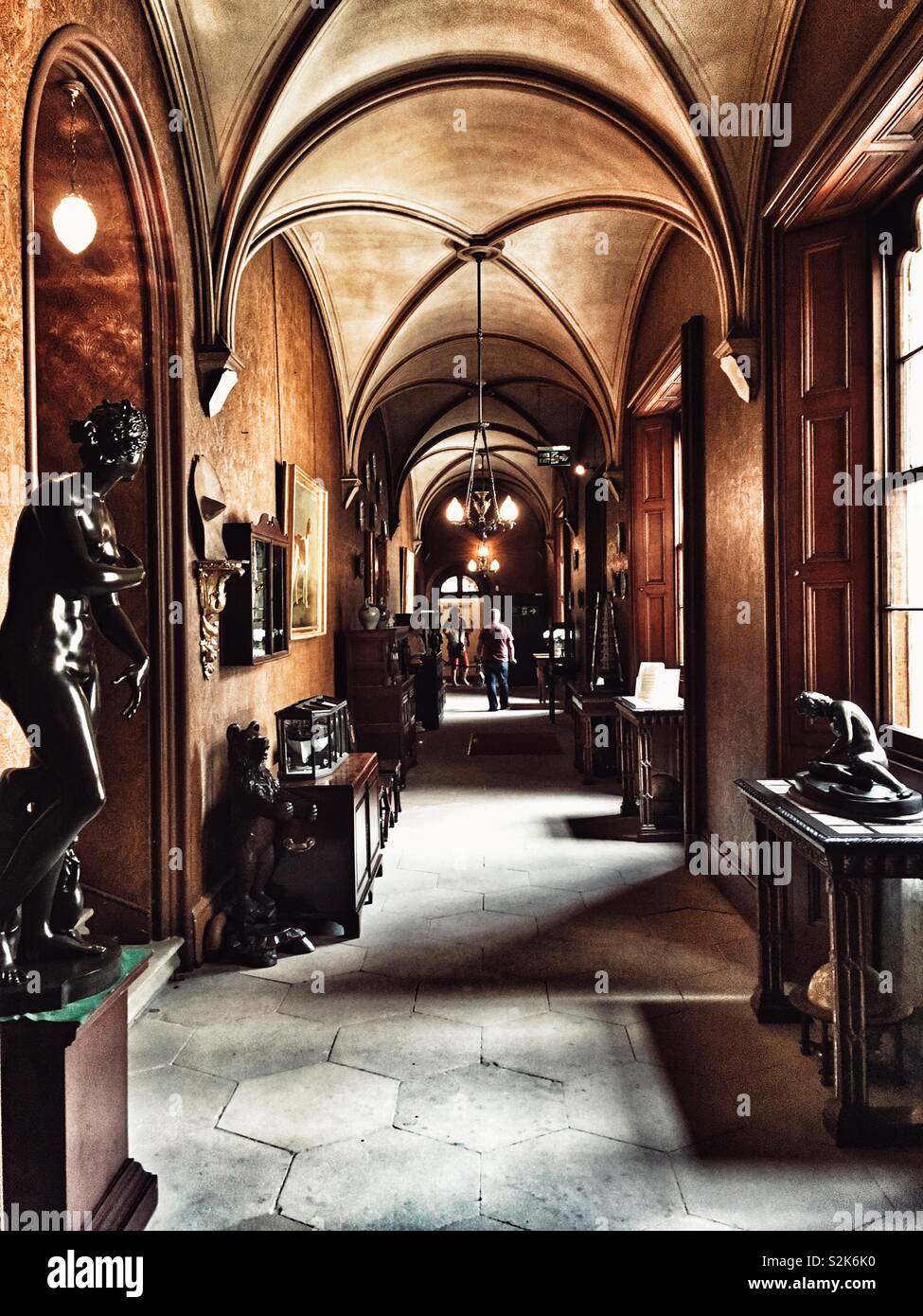 A corridor in Raby Castle Stock Photo - Alamy