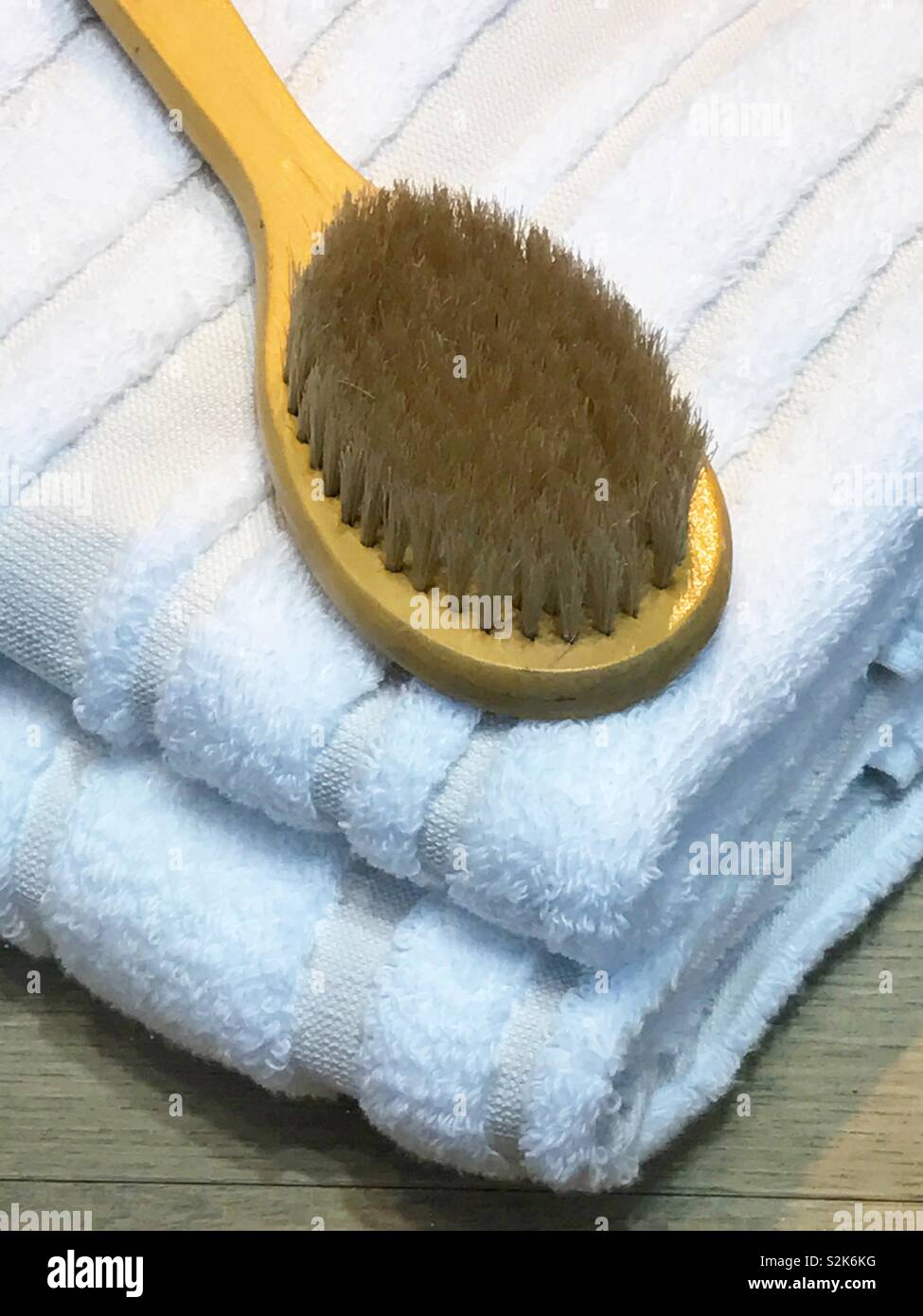 Brush and towel. - Smartphone Captured Stock Image