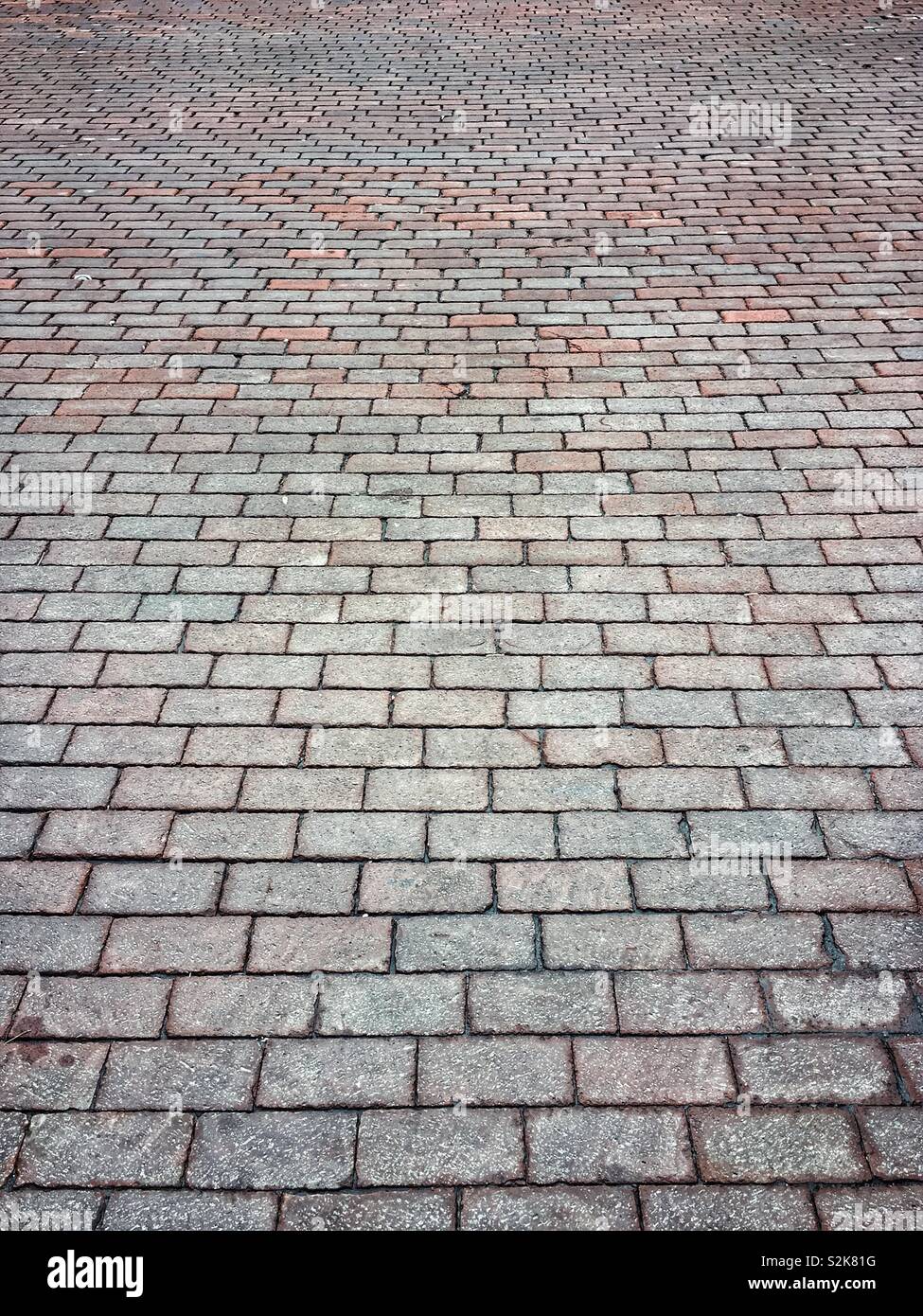 Never ending masonry brick walkway. Stock Photo
