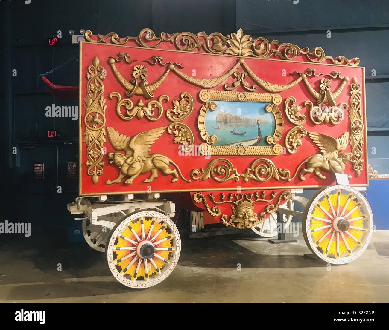 Elaborate circus wagon Stock Photo