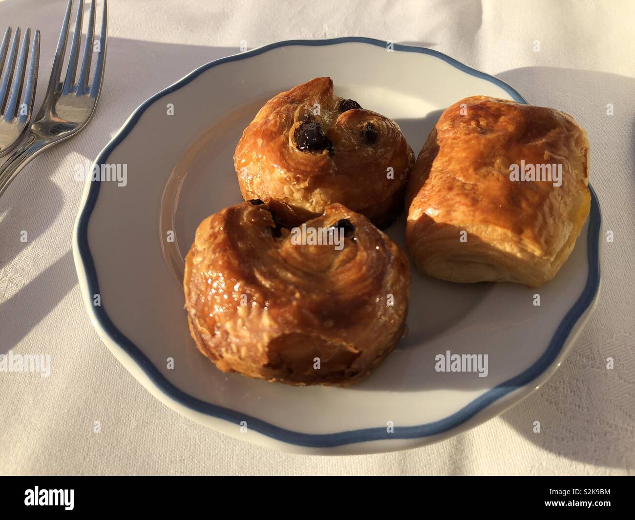 Pastries on s plate Stock Photo