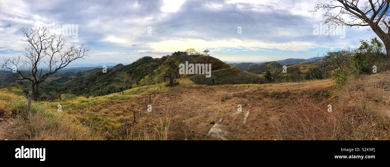 A panoramic view of Costa Rica’s countryside. - Smartphone Captured Stock Image