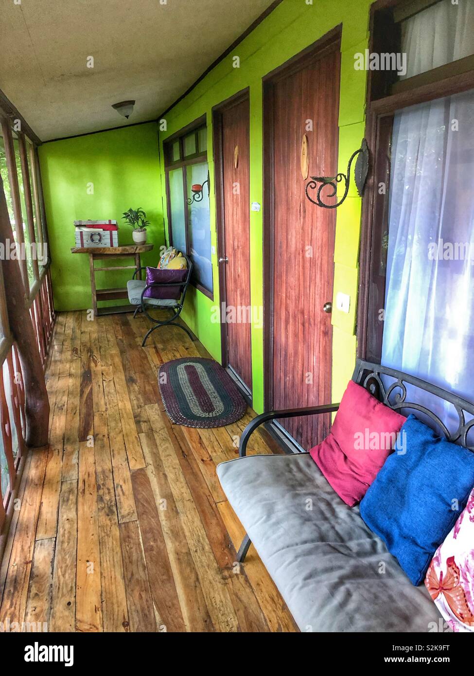 An enclosed patio. - Smartphone Captured Stock Image