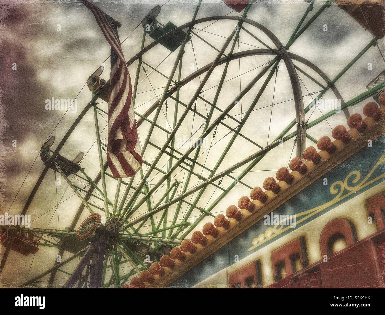 Street carnival Ferris wheel - Smartphone Captured Stock Image
