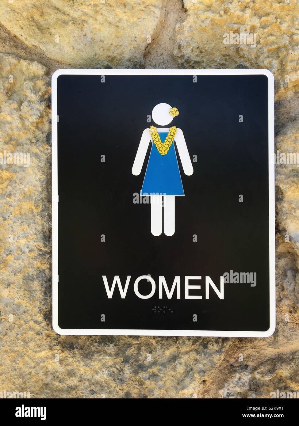 Women’s bathroom sign in Hawaii - Smartphone Captured Stock Image