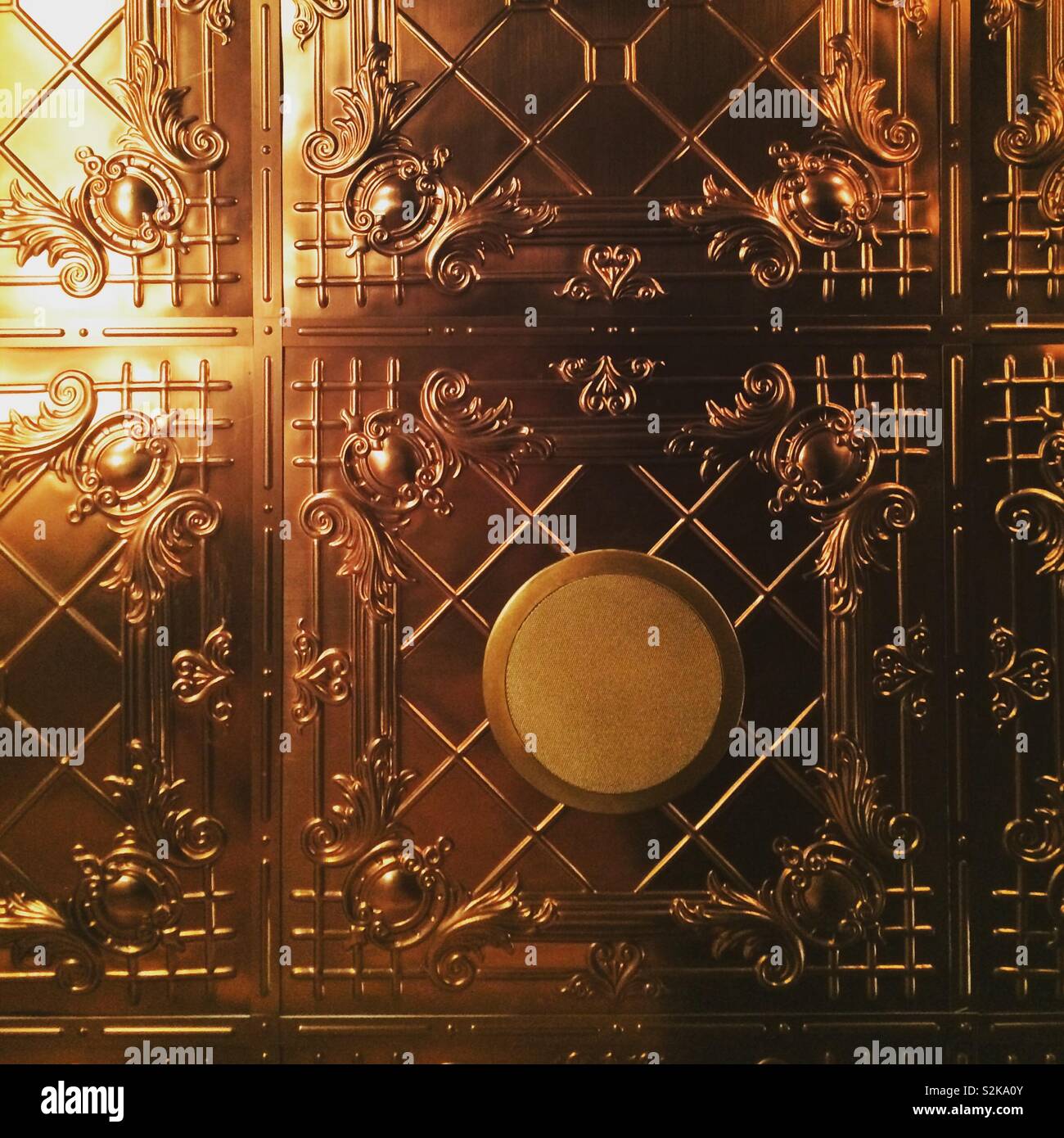 Tin Ceiling In A Bathroom At Cafe Intermezzo Midtown Atlanta
