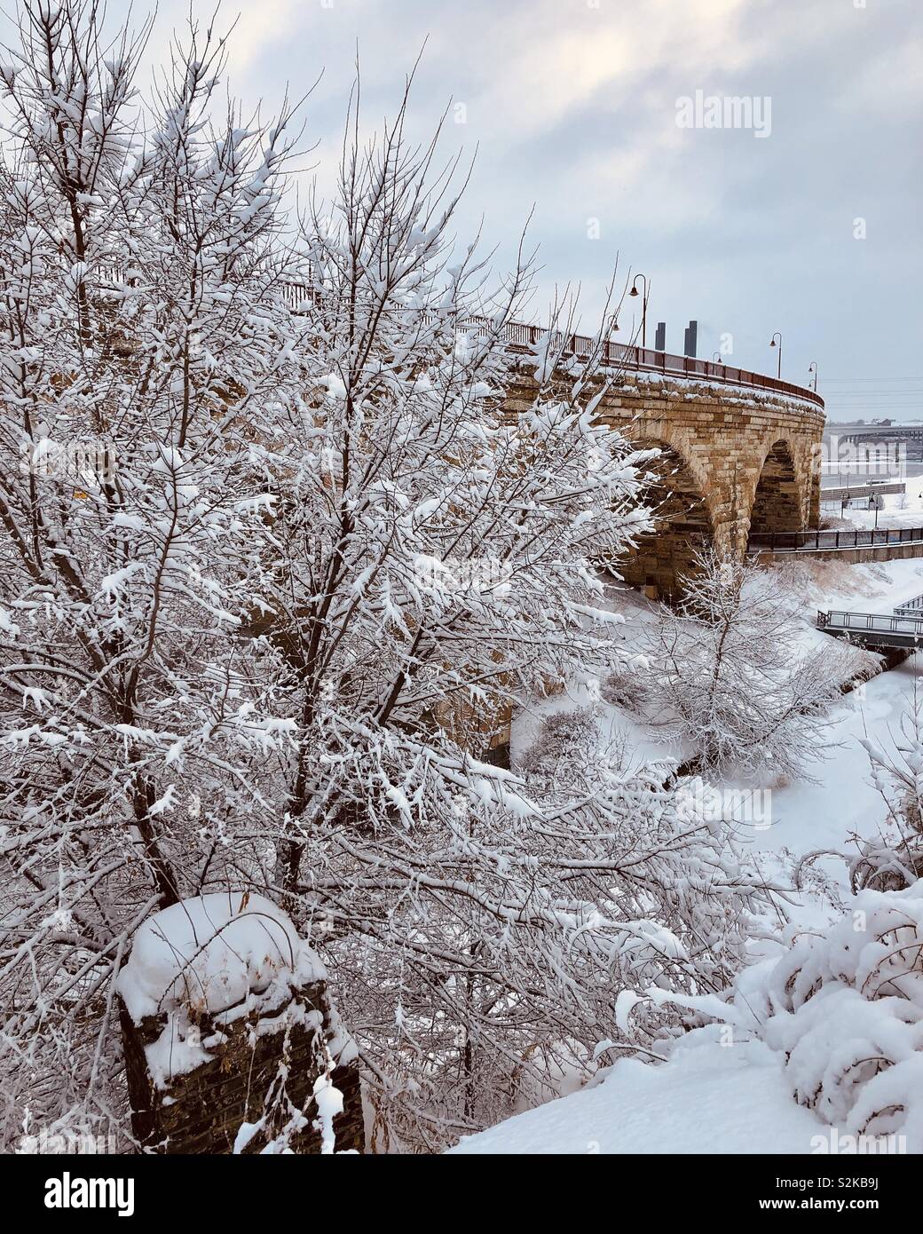 Last snow of the season. Stock Photo