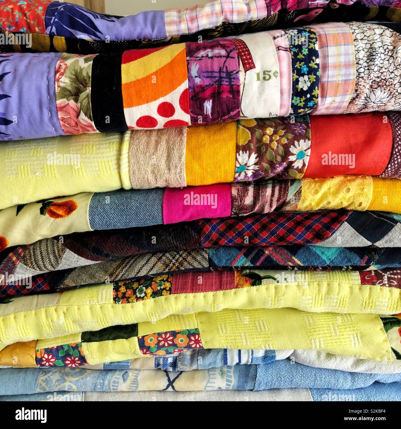 Modern quilts Stock Photo