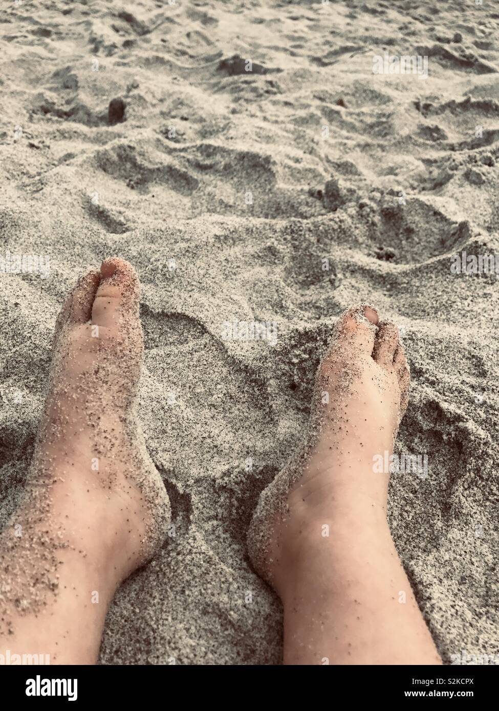Toes In The Sand Stock Photo Alamy