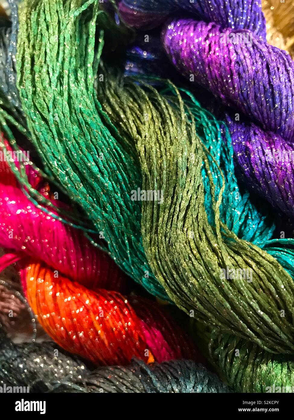 Colorful yarn - Smartphone Captured Stock Image