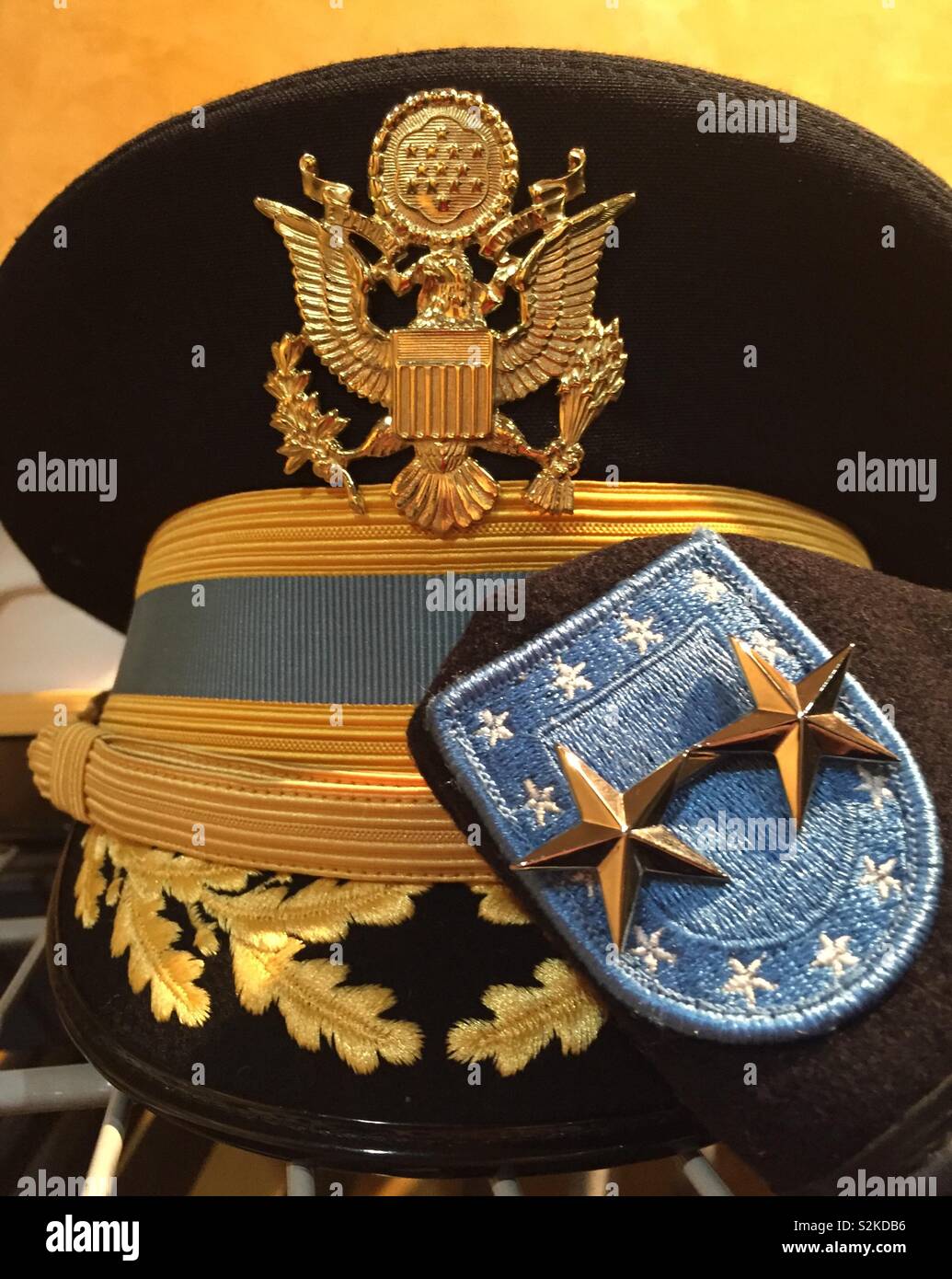 Still life of United States Army field grade officer’s caps, USA - Smartphone Captured Stock Image